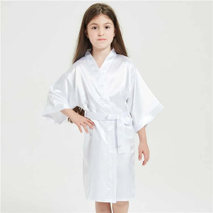 Kimono Fille en Satin - Style Japonais & Coréen