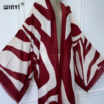 Kimono Long Imprimé Zèbre Femme - Style Bohème Chic