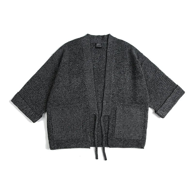 Cardigan Homme V-Neck Ceinturé Casual Automne/Hiver