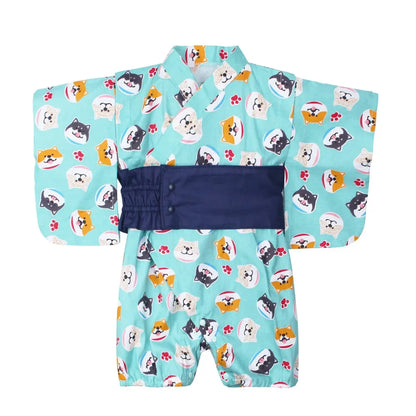 Kimono Bébé Mixte Coton Motif Chat