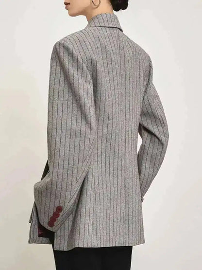 Blazer Femme Rayé Style "Office Lady"