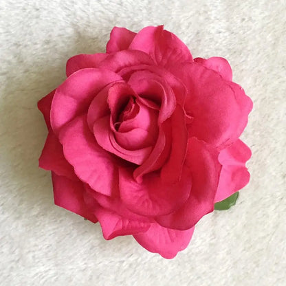 Pince à Cheveux Fleur Rose Satinée pour Femme