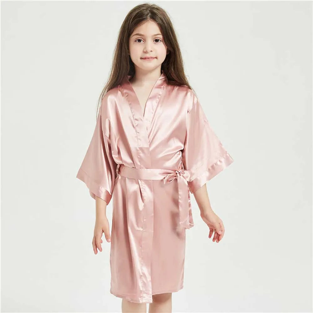 Kimono Fille en Satin - Style Japonais & Coréen