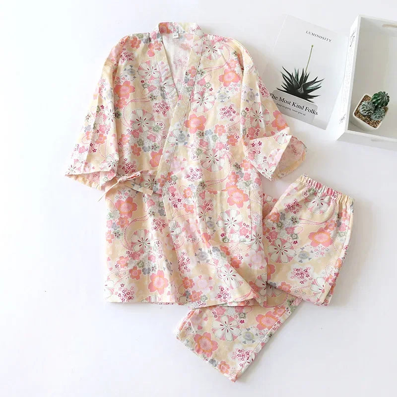 Pyjama Femme en Coton Imprimé