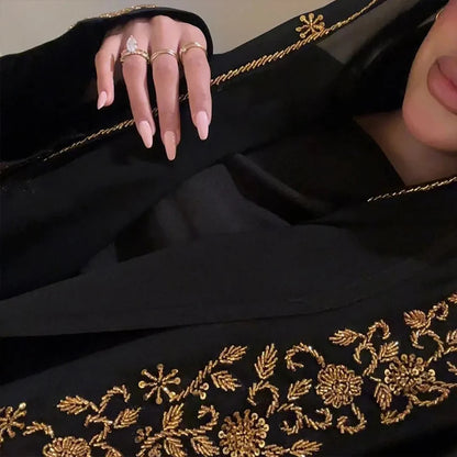 Ensemble Abaya Longue Femme avec Foulard - Chic et Léger