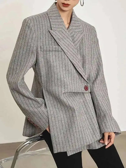 Blazer Femme Rayé Style "Office Lady"