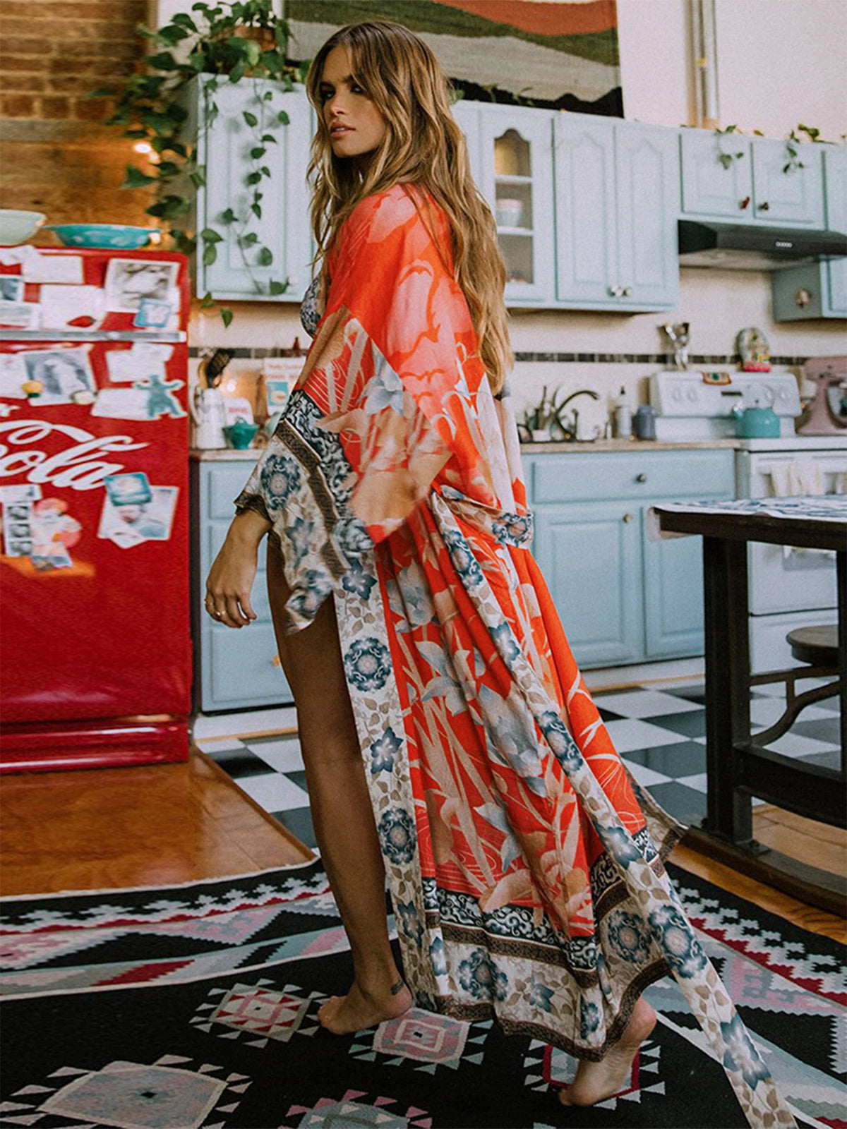 Kimono Long Bohème Imprimé