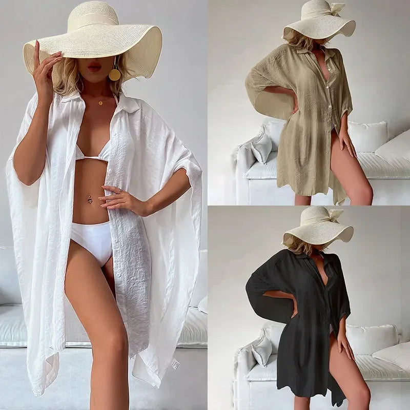 Kimono Chemise Femme Léger Style Plage - Taille Unique