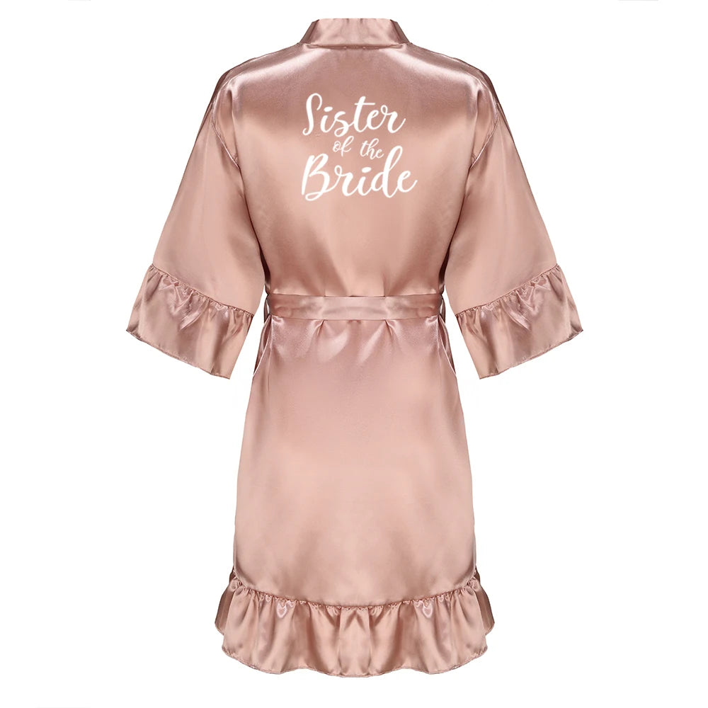 Kimono Mi-long Satiné pour Mariée - Élégance et Confort