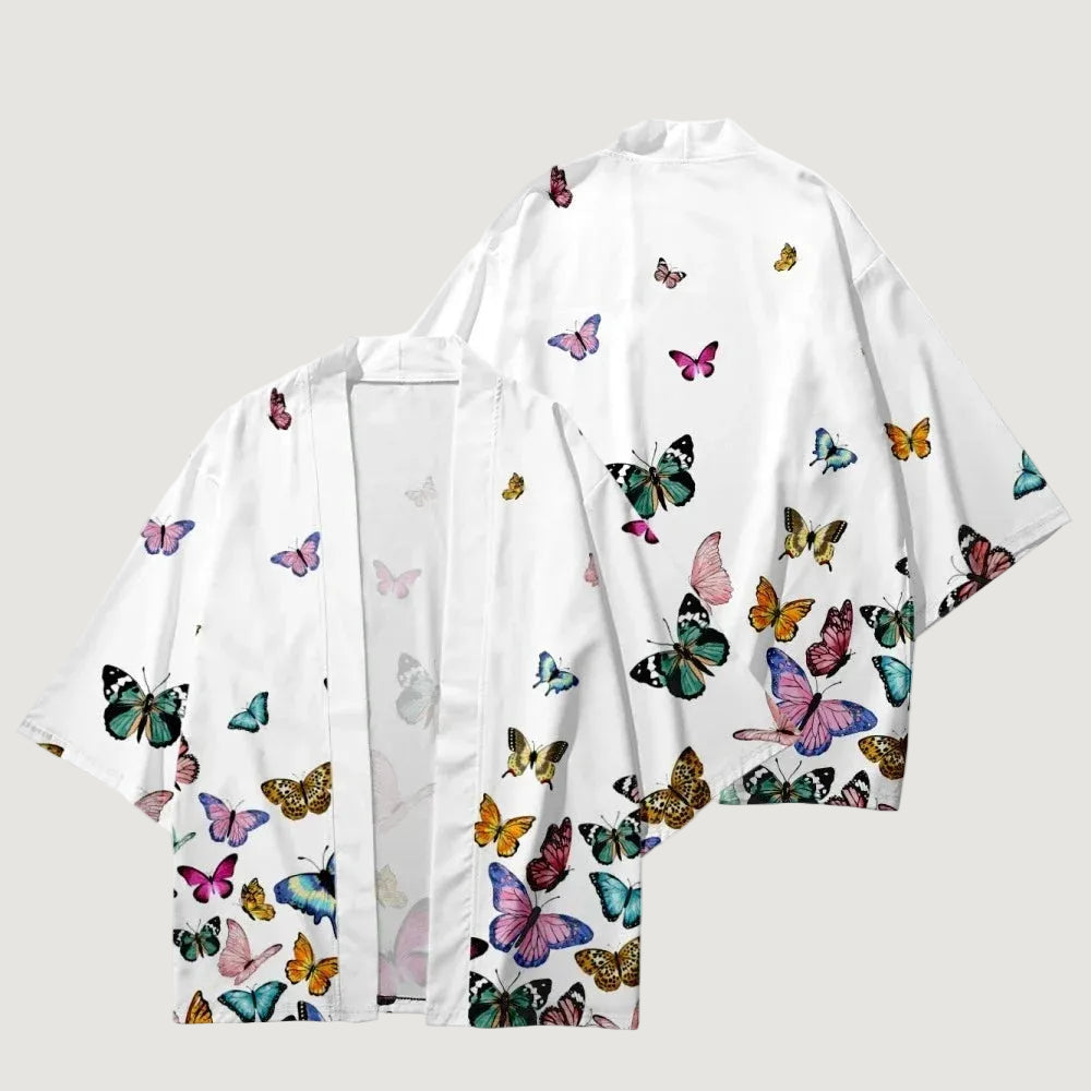 Kimono Court Style Sakura & Papillon - Adultes et Enfants