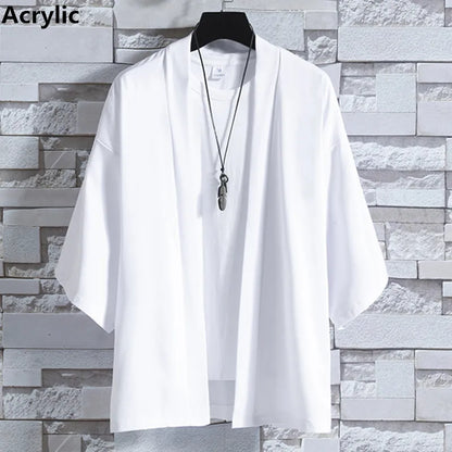 Kimono Court Mixte en Coton et Lin