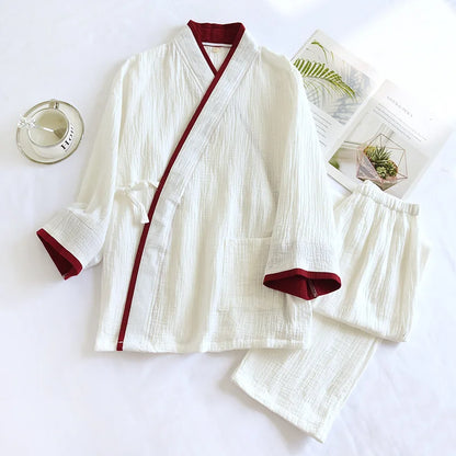 Pyjama Homme 2 pièces en Coton Gaze Léger - Confort & Style