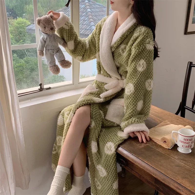 Kimono Peignoir Polaire Femme - Confortable et Chaud