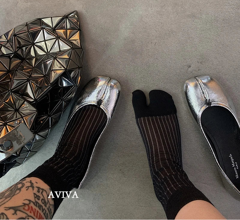 Chaussettes Tabi Femme Ultra-Fines - Style Japonais Harajuku