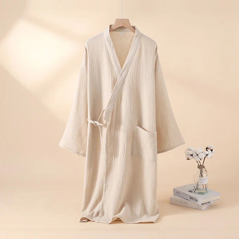 Kimono Robe de Chambre Femme en Coton