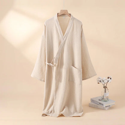 Kimono Robe de Chambre Femme en Coton