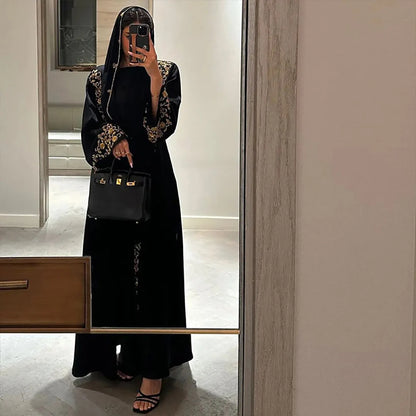 Ensemble Abaya Longue Femme avec Foulard - Chic et Léger