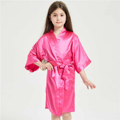 Kimono Fille en Satin - Style Japonais & Coréen
