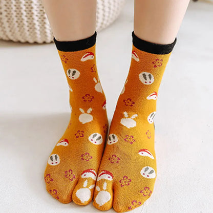 Chaussettes Femme Coton Motif Cartoon - Mi-Mollet