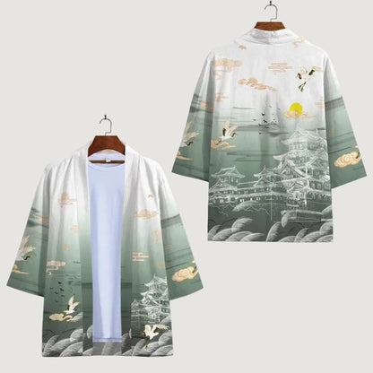Kimono Court Unisexe Imprimé 3D - Style Japonais Moderne