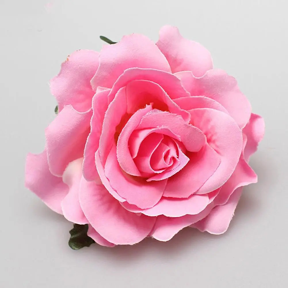 Pince à Cheveux Fleur Rose Satinée pour Femme