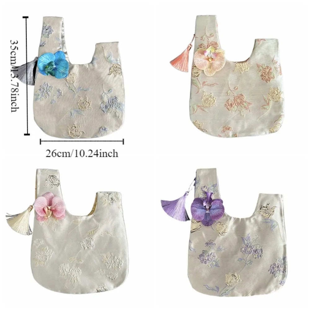Sac Japonais Femme à Pompon Fleur - Style Coréen Polyvalent