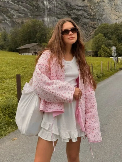 Kimono Court Fleuri Femme - Style Casual Chic
