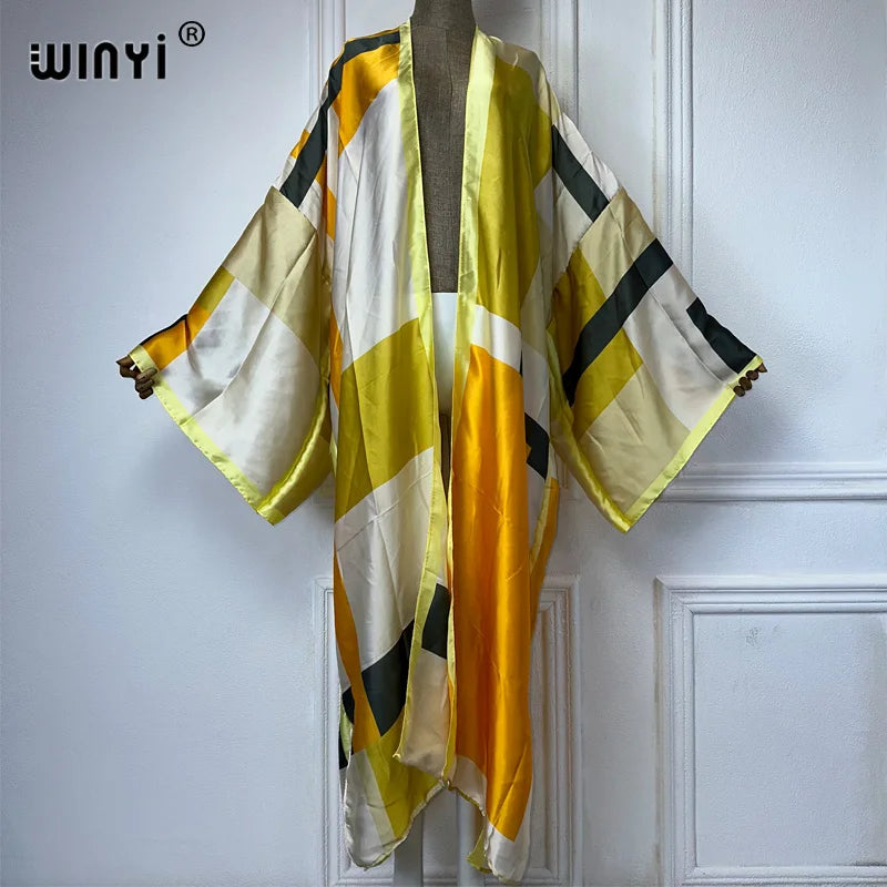 Kimono Long Bohème Imprimé Style Léger