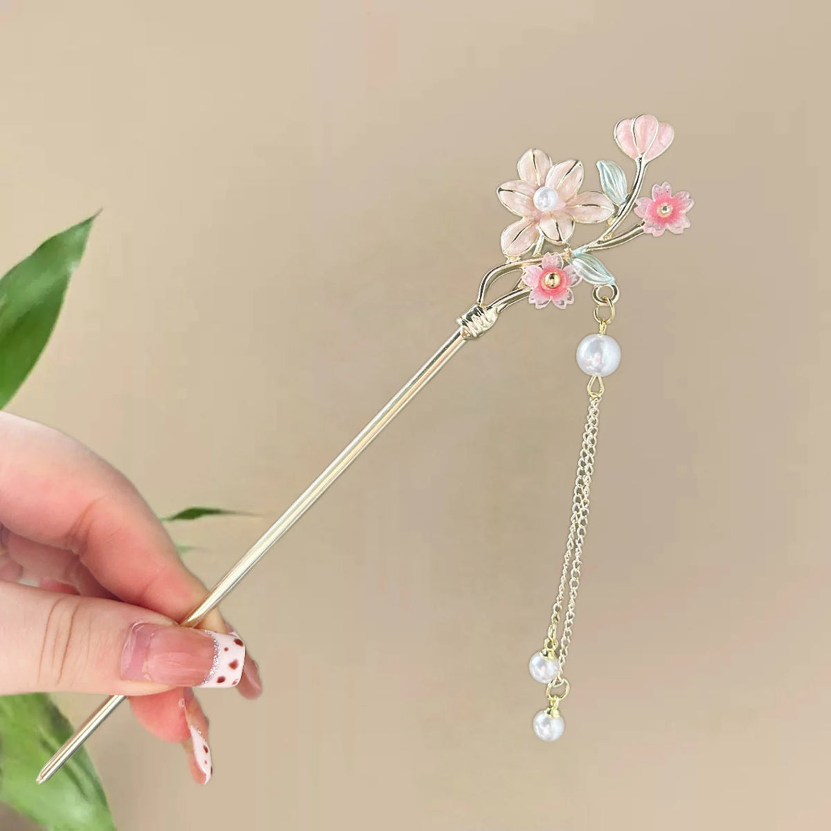 Baguette à Cheveux en Alliage Décorative - Style Géométrique & Perles