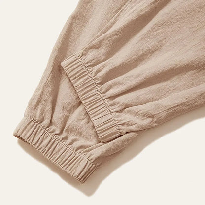 Pantalon Sarouel Homme Décontracté en Coton et Lin