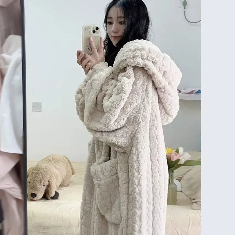 Kimono Peignoir Polaire Femme - Doux et Chaud pour l'Hiver