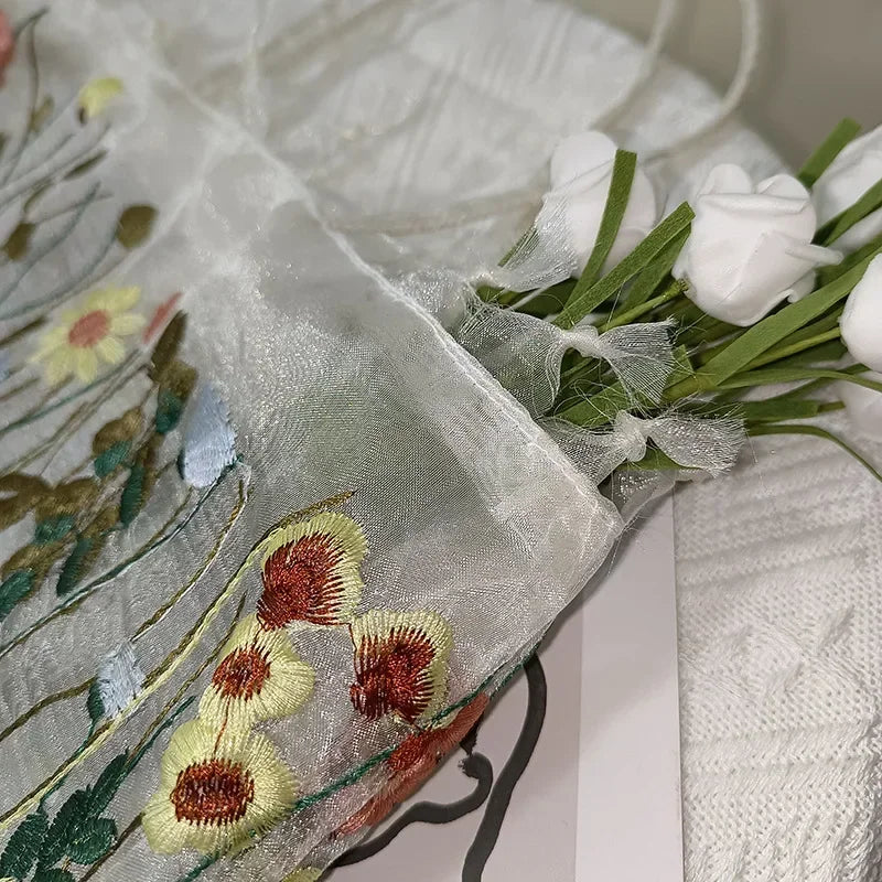 Tote Bag Fleuri Brodé – Sac Cabas Style Vintage