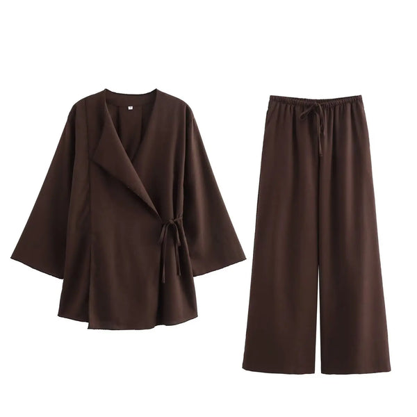 Ensemble Kimono et Pantalon Large pour Femme