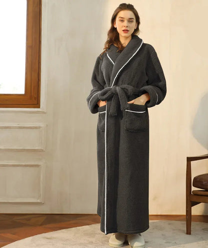 Kimono Peignoir Polaire Doux et Confortable pour Femme et Homme