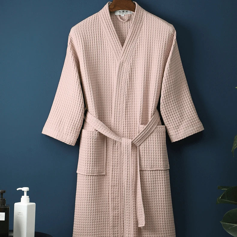 Kimono Peignoir Confortable en Coton