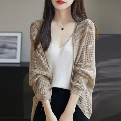 Kimono Cardigan Femme en Maille Fine - Style Casual Chic