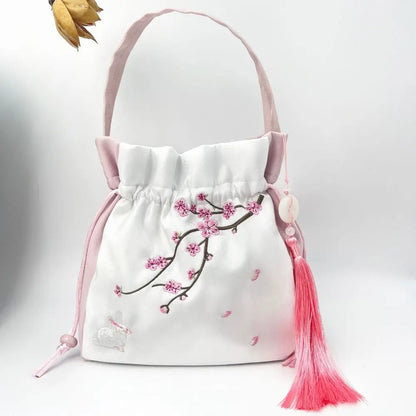 Sac à Main Bourse en Satin Fleuri - Chic et Polyvalent