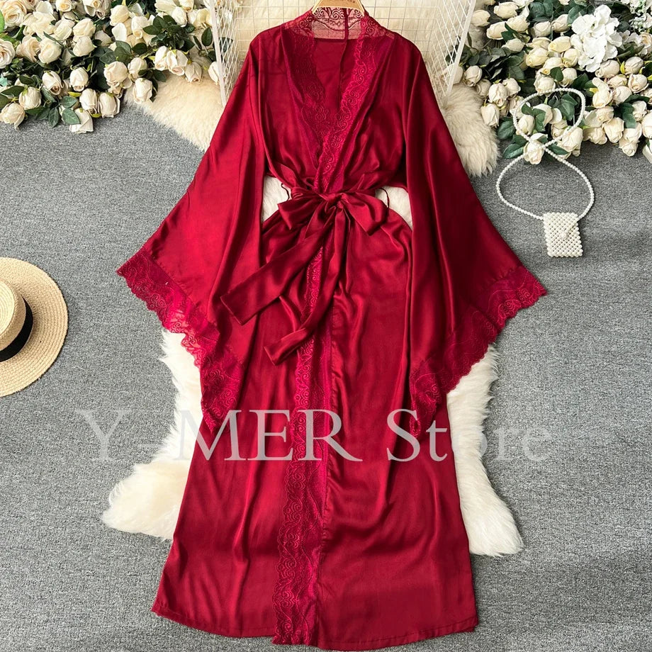 Kimono Long Satin Femme - Élégant et Léger
