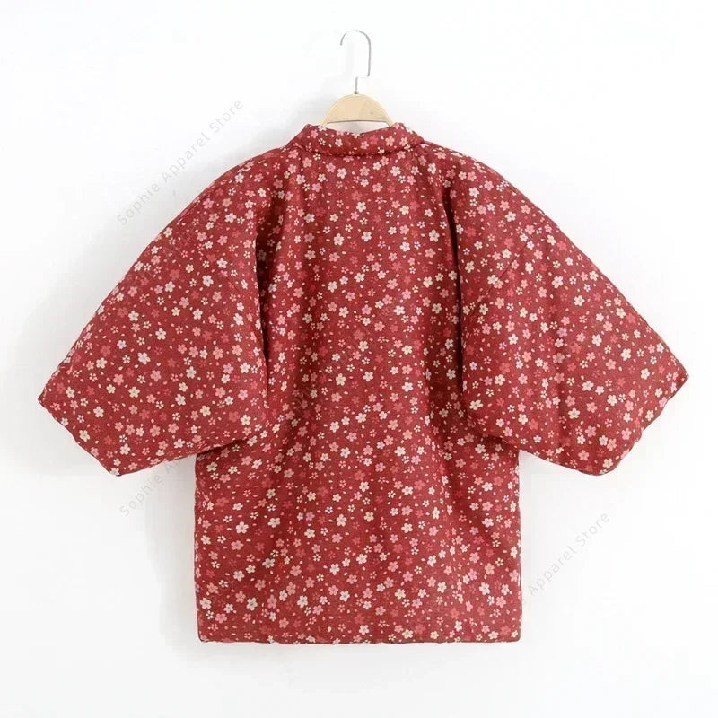 Kimono Veste Long Femme Coton