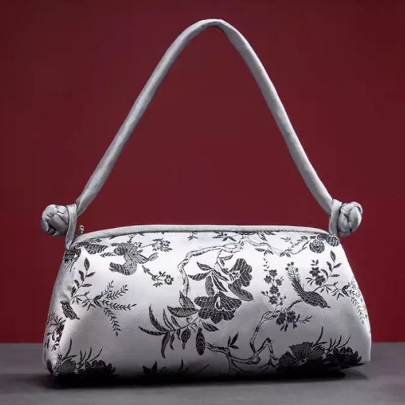 Sac à Main "Sunny Beach" en Soie, Style Floral et Polyvalent
