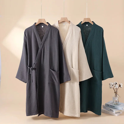 Kimono Robe de Chambre Femme en Coton