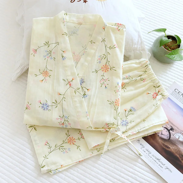 Pyjama Femme en Coton Imprimé - Printemps