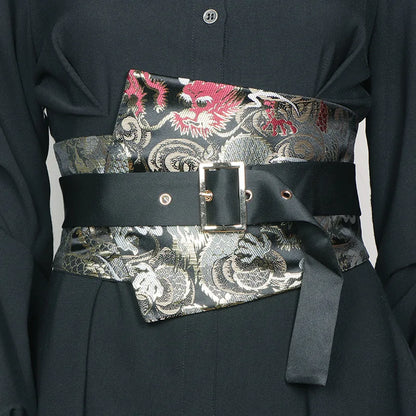 Ceinture Kimono Femme en Satin - Style Décontracté et Imprimé