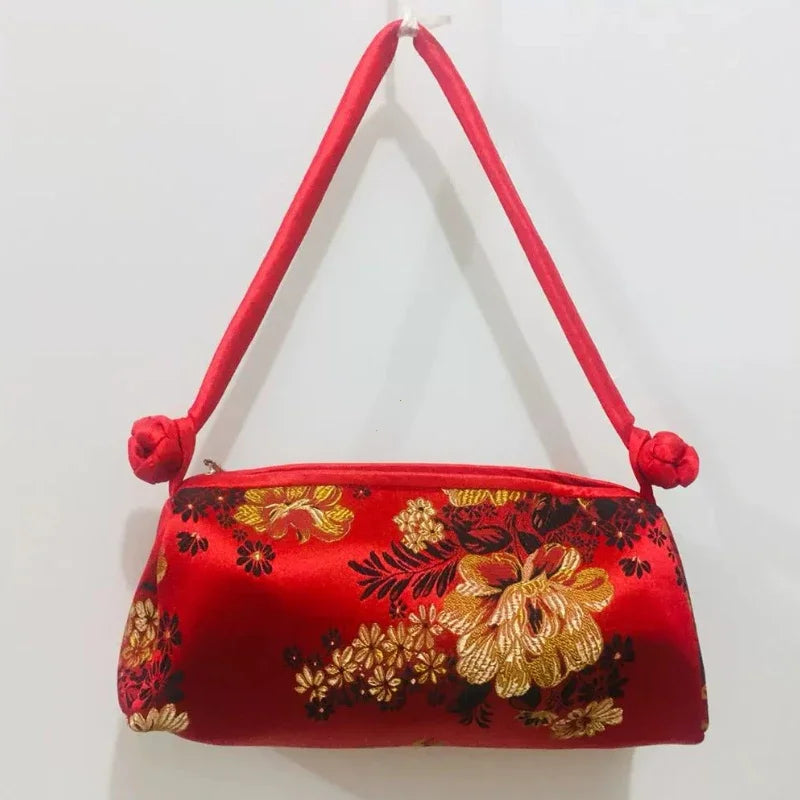 Sac à main femme style chinois en satin