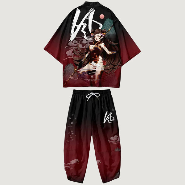 Ensemble Kimono Homme Motif Japonais Léger