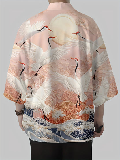 Kimono Court Léger Style Asiatique Mixte