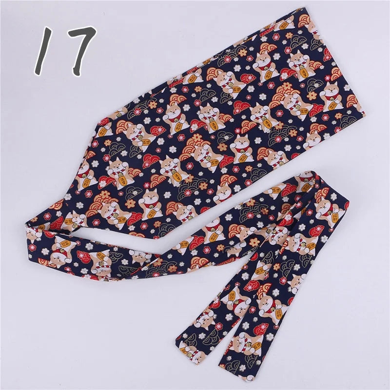 Ceinture Kimono Femme Imprimée - Largeur 10cm ou 15cm