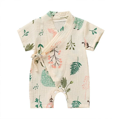 Barboteuse Bébé Mixte Fleurie en Coton - Confort et Style pour Tout-Petits