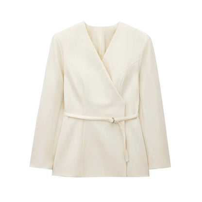 Veste Femme Chic avec Ceinture