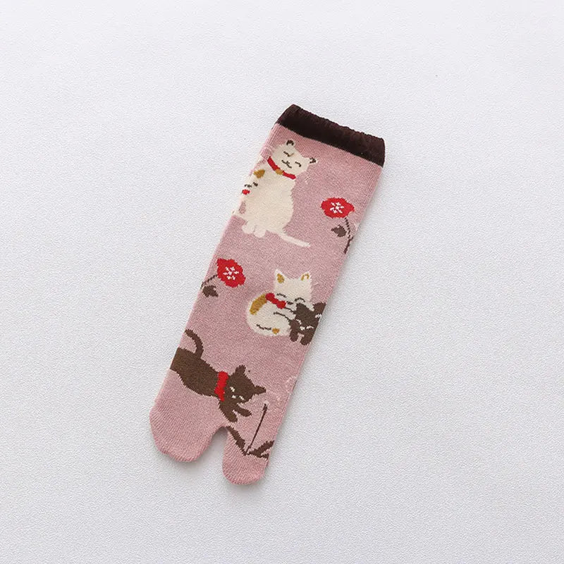 Chaussettes Femme Coton Motif Cartoon - Mi-Mollet